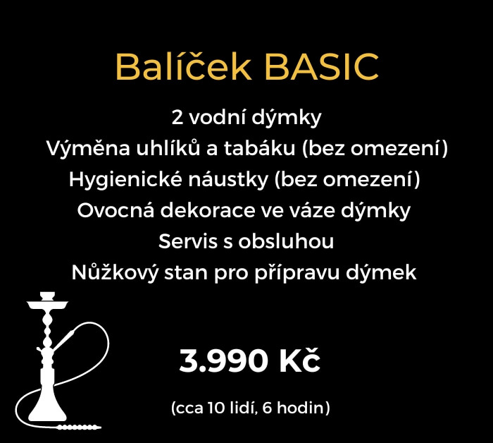 Vodní dýmky balíček BASIC